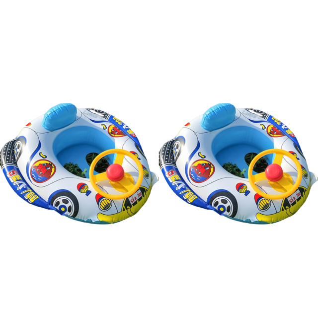 Anillo Inflable JShteea Natación para Bebé Coche Barco Azul