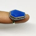 thumbnail image 4 of Blue Chalcedony Gemstone Metaphysical Coffin Ring, Wedding Ring, Statement Ring, Beautiful Gift For Women, Promise Ring, Anniversary Ring, Birthday Gift Ring For Her (Blue Chalcedony, Size 7), 4 of 9