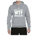 thumbnail image 2 of Where's the Fish WTF Parody | Mens Fishing Hooded Sweatshirt Graphic Hoodie, Heather Grey, X-Large, 2 of 4
