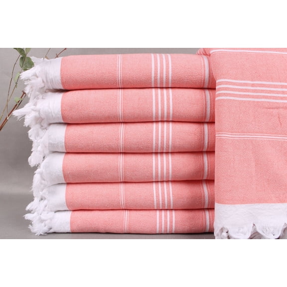 Turkish Towels Beach, Turkish Bath Towel, Coral Towel, Striped Towel, Terry Towel, 36x71 Inches Bachelor Party Favor, Yoga Towel,