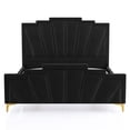 thumbnail image 3 of Furniture of America Gatsby Fabric Panel Bed, Black, King, 3 of 10