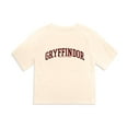 thumbnail image 2 of Harry Potter Gryffindor Collegiate Women's Boxy Cropped T-Shirt Casual Graphic Tee, 2 of 6