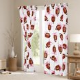thumbnail image 3 of Manfei Pink Bowtie Ribbon Black Out Curtains,Rugby Sport Game Curtains Pack of 2 (42x63 Each),Boys Football Lovers Bedroom Curtains For Boy Girl,Microfiber Bedroom Decor, 3 of 6
