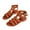 Brown, variant on Xfvqtps Womens Gladiator Sandal Flat Open Toe Strap Ankle Double Buckle Slip on Solid Color Comfortable Non Slip Breathable Walking Sandals Brown