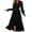 Black, variant on Evening Dresses for Women Midi Dresses for Women Fashion Boho Maxi Dress V Neck Long Sleeve Flowy Slit Wedding Party Dresses