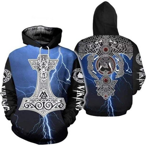 Viking tattoo hoodie sale