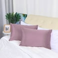 thumbnail image 6 of Unique Bargains 6 Pack Satin Pillowcase with Zipper, King, Mauve, 6 of 8