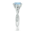 thumbnail image 3 of ANGARA Natural Nature Inspired 2.3 ct Aquamarine & Diamond Twisted Vine Ring in 14K White Gold for Women (Size-9mm) | March Birthstone, Anniversary, Jewelry Gift for Women | Natural Aquamarine Ring, 3 of 9