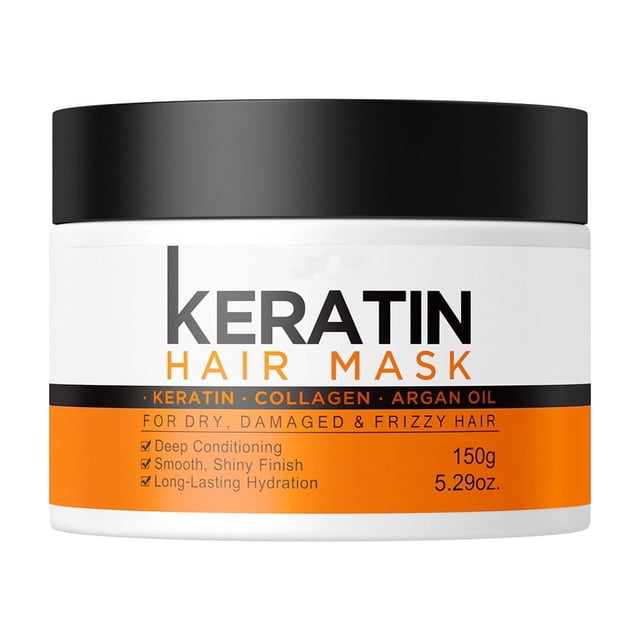 Mascarilla capilar de queratina que repara el cabello dañado y aumenta la suavidad de las hebras capilares (150 g)