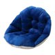 thumbnail image 1 of Cojín para hamaca mecedora con respaldo, 45x45 cm. Cojín para asiento de cesta colgante. Azul oscuro, 1 of 9