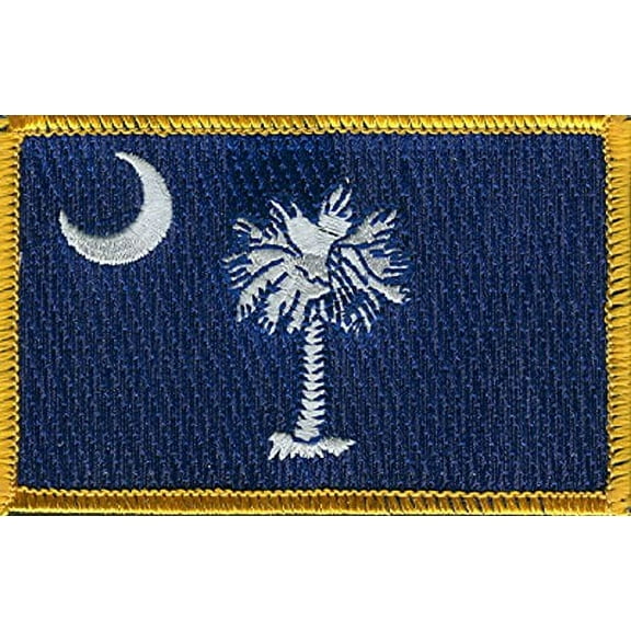 LOT OF 25!! South Carolina Patch 3.50" x 2.25", State of South Carolina Embroidered Iron On or Sew On Flag Patch Emblem