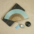 thumbnail image 5 of Handmade Oriental Paper Fans - Carved Design With Tassels, Silk Fabric, Decor For Home/Wedding/Party, 5 of 5
