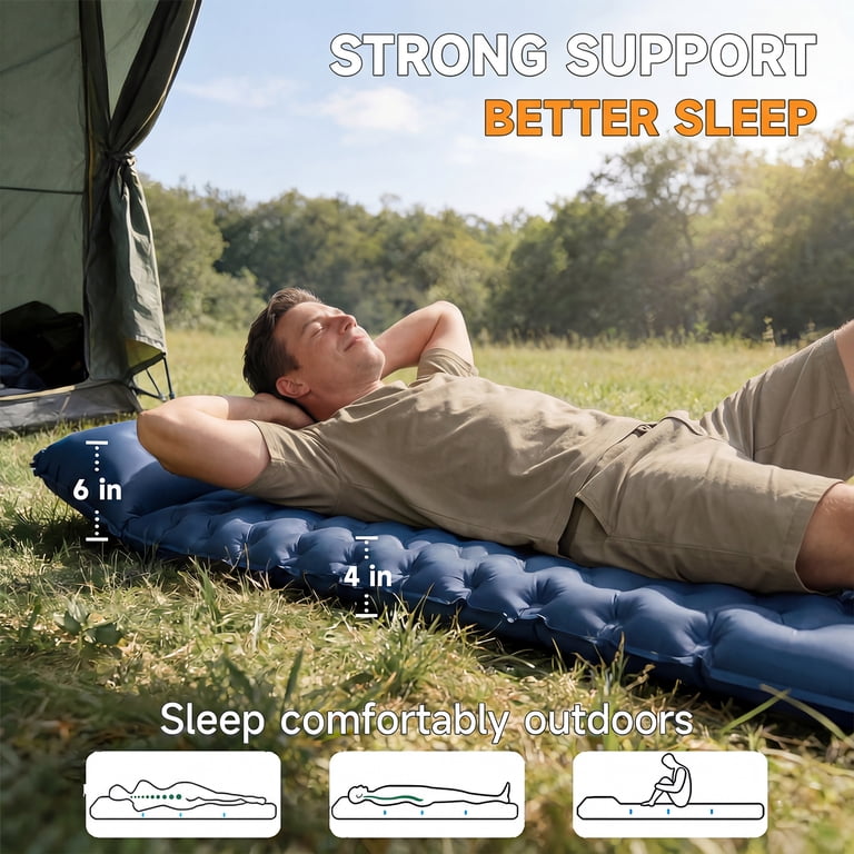 Aonhom Ultralight Sleeping Pad, Inflatable with Foot Pump photo 4