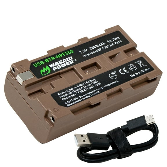 Wasabi Power USB Battery for Sony NP-F550 with USB-C Fast Charging