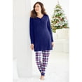 thumbnail image 5 of Only Necessities Plus Size Henley Tunic & Jogger PJ Set, 5 of 5