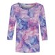 thumbnail image 5 of 3/4 Manga Tops para las Mujeres Impreso Cuello Redondo Blusa, Camisa de Manga Larga Casual para el Uso Diario de la Primavera, 5 of 5