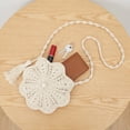 thumbnail image 2 of Btomtd Crochet Flower Crossbody Bags for Women, Small Handmade Shoulder Bag with Pearl Tassel, Travel Purse, White, 2 of 7