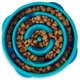 thumbnail image 1 of Plato de Comida Lenta Outward Hound Turquesa Mediano para Perros, 1 of 7