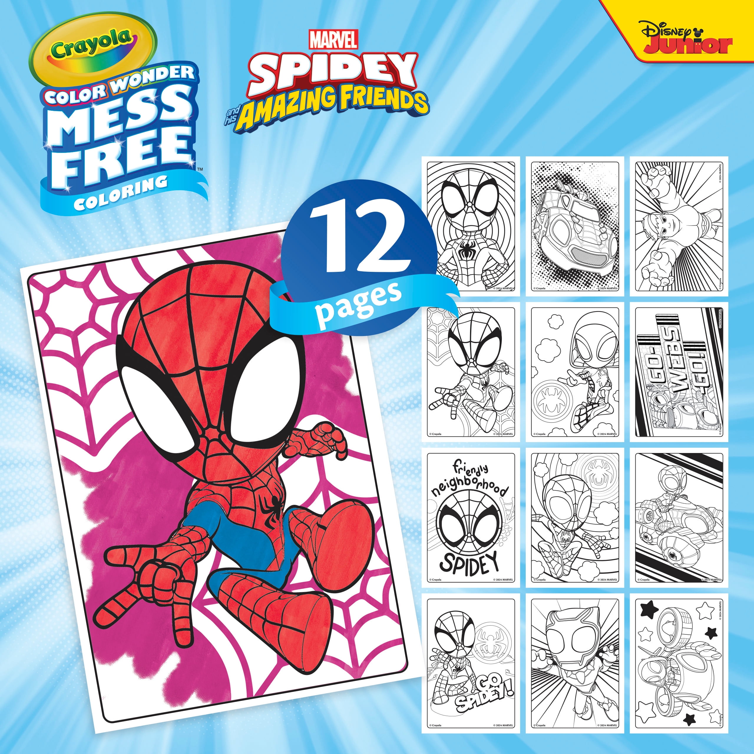 (2 pack) Crayola Color Wonder Spidey & His Amazing Friends Mini Box Set, Toddler Craft, Spiderman Gift for Kids, 3+