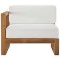 thumbnail image 4 of Modway Upland Outdoor Patio Teak Wood Left-Arm Chair in Natural White, 4 of 7