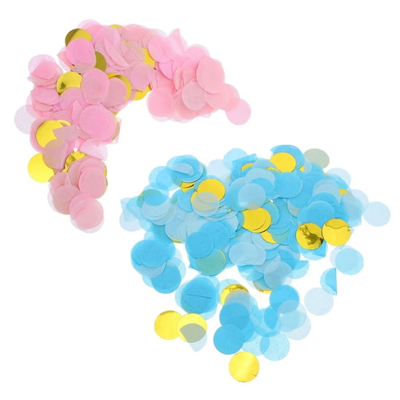 TABLZONE Themed Assorted Color Confetti Paper for Gender Reveal Party Decorations and Celebration Supplies