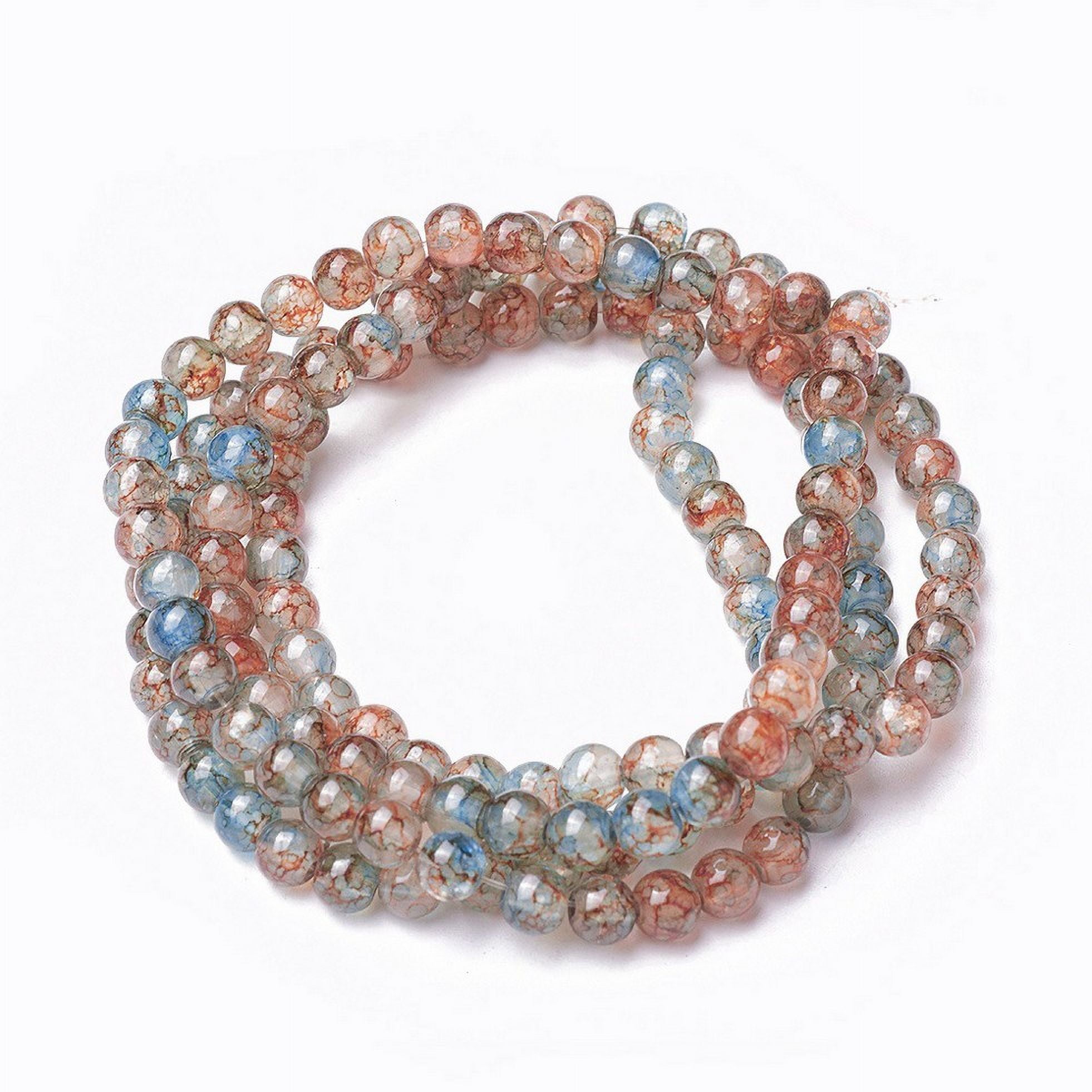 Colorful 10 Strand Spray Painted Glass Beads Strands Round Colorful 6~6.5mm Hole: 1mm about 137pcs/strand 31.8 inch(81cm)DIY