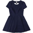 thumbnail image 1 of maison Jules Vestido ajustado y acampanado con corte de corazón para mujer, azul, 8, 1 of 2