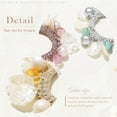 thumbnail image 4 of Dalrosia 3PCS Pearl Hair Ties Rhinestone Ponytail Holder Bead Hair Scrunchies Elastic Hair Band Hair Accessories for Women and Girls, 4 of 6