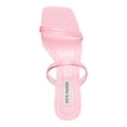 thumbnail image 3 of STEVE MADDEN Womens Pink Translucent Straps Padded Lilah Square Toe Block Heel Slip On Sandals Shoes 8.5 M, 3 of 4