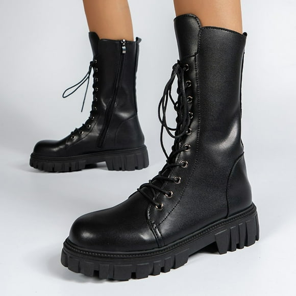 Platform Biker Boots