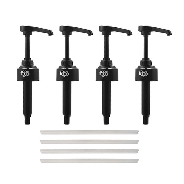 Pack of 4 Coffee Syrup Pump Efficient 8ml Quantitative Pouring Pump Dispenser Drink Flavor Pump Plastic Dispenser Pump