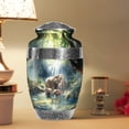 thumbnail image 6 of MUKTIVE Elephant Handcrafted Decorative Urns for Human Ashes Adult Man - Large Burial Urns for Adult Human Ashes for Mom & Dad - Funeral Gifts for Women Cremation - 10 inch, 6 of 7