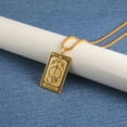 thumbnail image 2 of TEAMER Skeleton Tarot Card Necklace Stainless Steel Amulet Marigold Tarot Card Major Arcana Necklaces for Women Men, 2 of 4