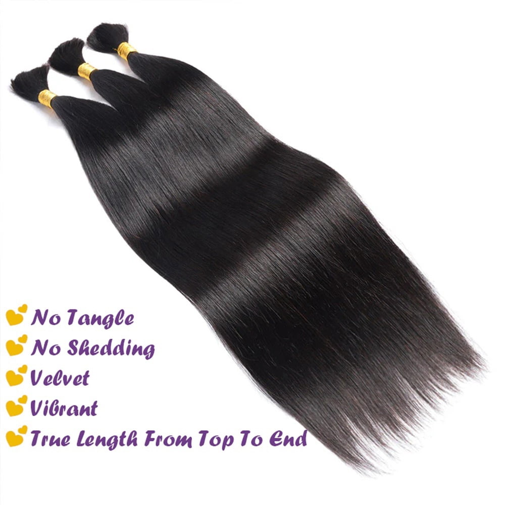 Straight Human Hair Braiding Bulk Hair Extensions 50g/Bundles No Weft Brazilian Remy Hair