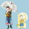 thumbnail image 6 of 1Pcs Kids Clear Bubble Umbrella with an Easy Grip Curved Handle, Safety Transparent Dome Bubble Umbrella for Toddler Boys Girls-Rainbow Clouds Pattern, 6 of 8
