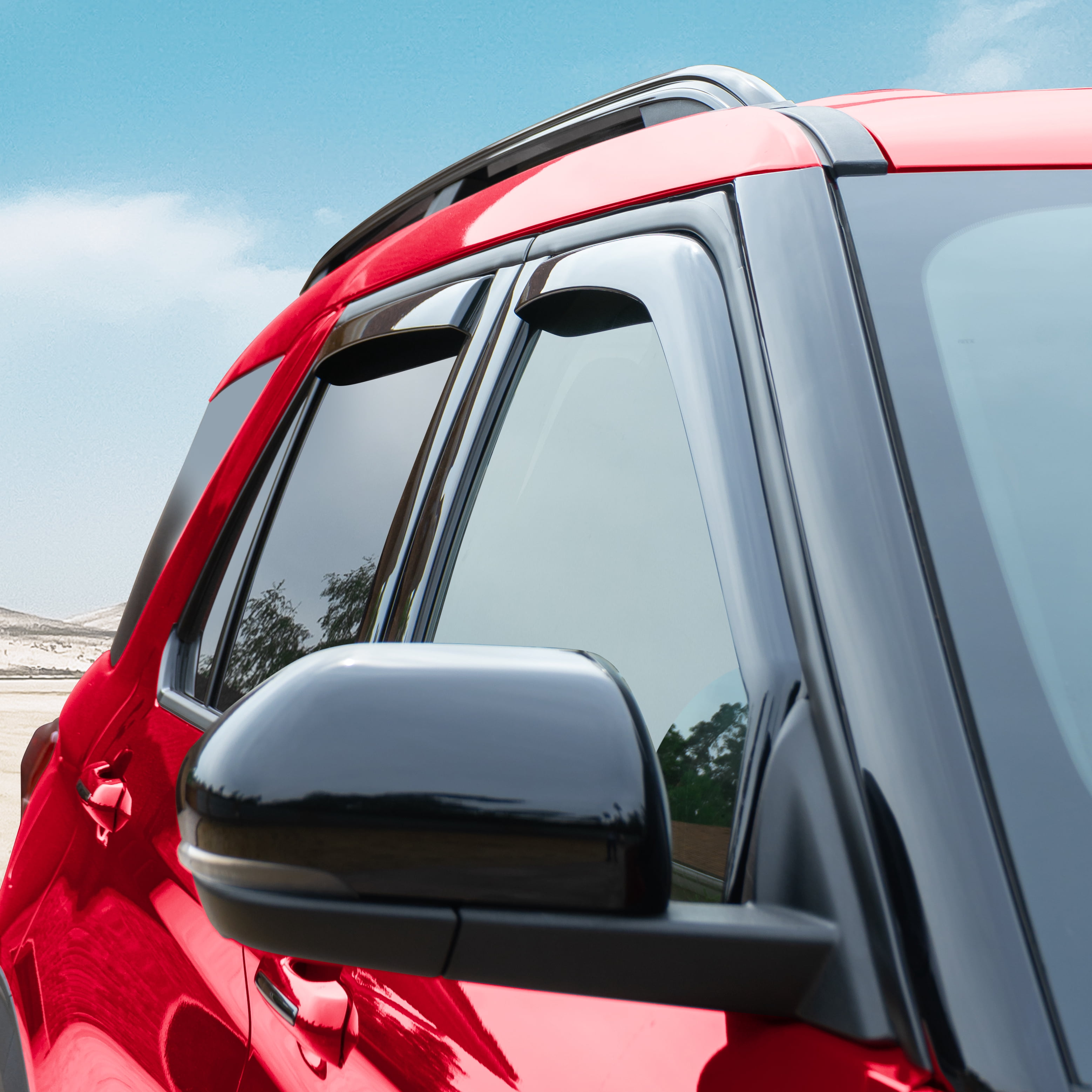 Voron Glass In-Channel Extra Durable Rain Guards for Ford Explorer 2020-2024, Window Deflectors, Vent Window Visors, 4 Pieces - 200715