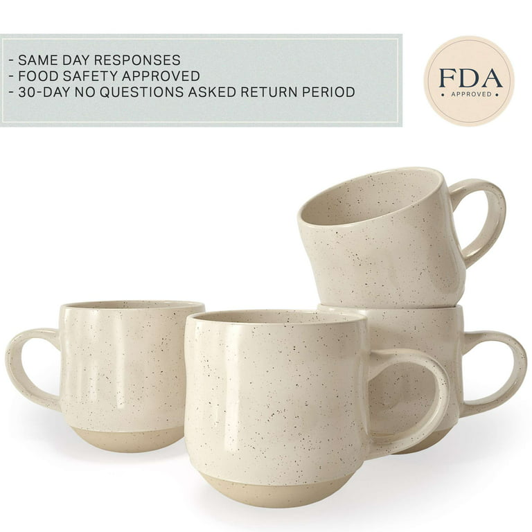 Modern Market Stoneware Coffee Mugs, Ceramic Coffee Mug Set, 16oz Coffee  Mugs, Coffee Cups Ceramic, Tea Mugs, Cappuccino Mug, Stoneware Teacup,  Large