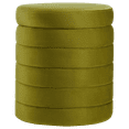 thumbnail image 1 of Bouclair Pouf en velours avec rangement, 1 of 10