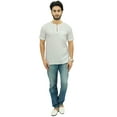 thumbnail image 6 of Atasi Men's Short White Kurta Cotton Casual T-Shirt Ethnic Tunic-Small, 6 of 7