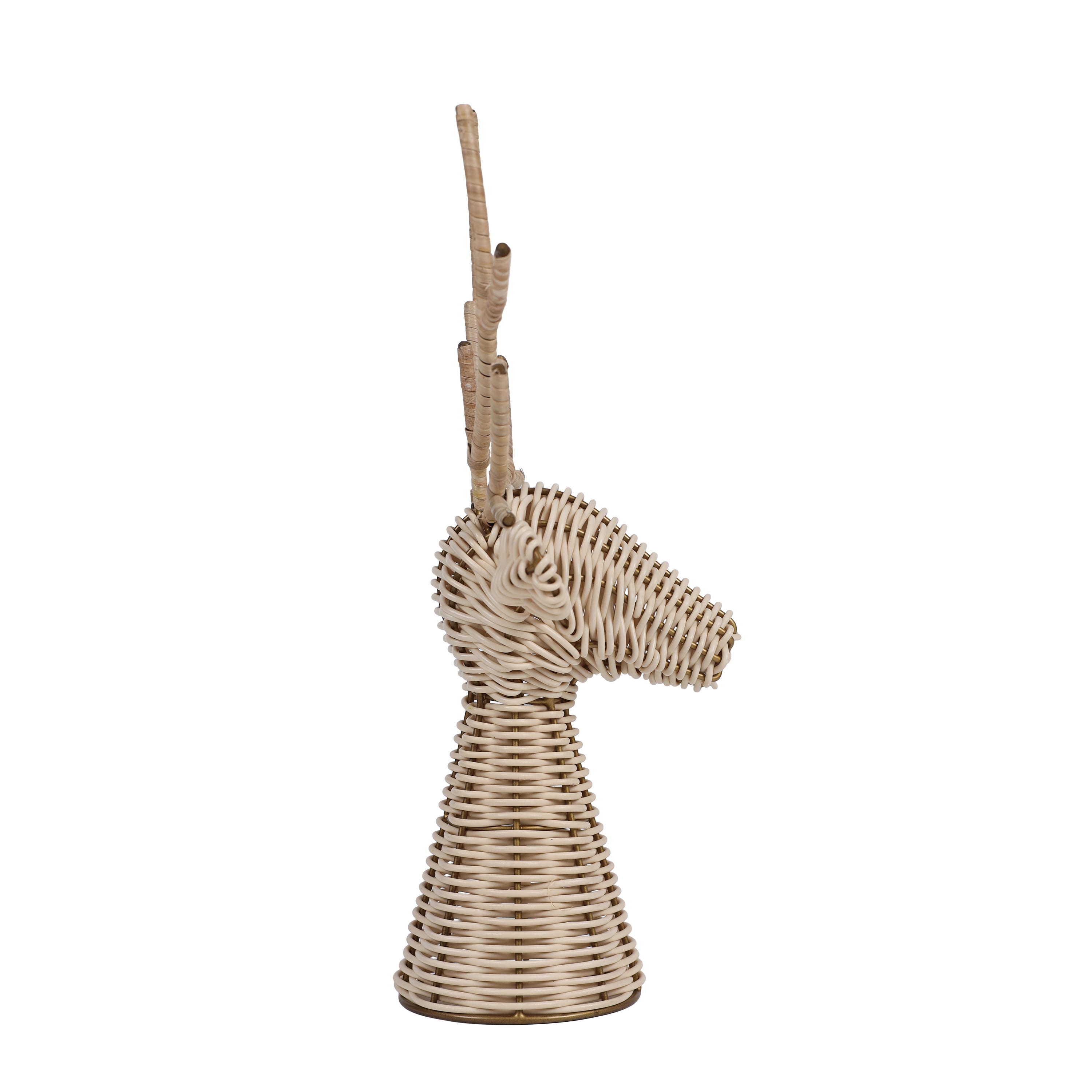 Rattan and Metal Woven Reindeer Christmas Decoration, Brown, 14", by Holiday Time