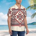 thumbnail image 5 of Goofa Fashion Tatreez Hawaiian Shirt for Men, Unisex Summer Beach Casual Short Sleeve Button Down Shirts,Aloha Tropical Floral print shirt-, 5 of 9