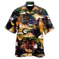 thumbnail image 3 of Camisa con estampado de gato colorido para hombre, camisas hawaianas con estampado de animales en 3D, blusas de manga corta para playa de verano, blusa con solapa con botones genial, 3 of 5