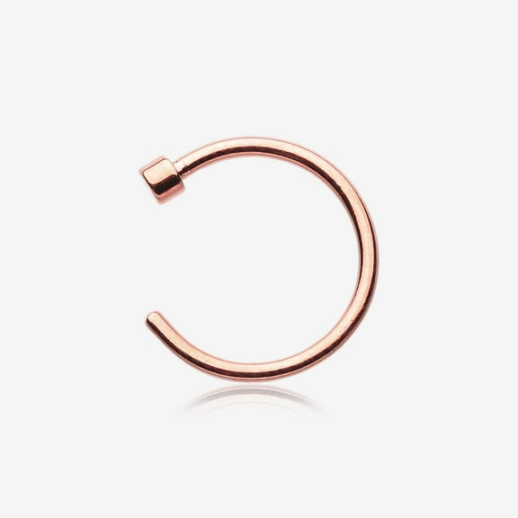 Implant Grade Titanium PVD Rose Gold Basic Nose Hoop Ring