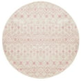 thumbnail image 3 of Unique Loom Tribal Trellis Collection Area Rug - Alaoui (5' 3" Round Ivory and Pink), 3 of 12