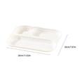 thumbnail image 3 of Divided Plastic Dinner Plates, 3-Compartment Heavy Duty Serving Trays, Meal Prep Food Containers for Fitness Diet Control Microwave Safe Family Dining, Portion Control Dish and Adult Child Dinnerware, 3 of 6