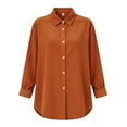 thumbnail image 4 of Corduroy Jacket Women Sevevn Womens Corduroy Shirts Casual Long Sleeve Button Down Blouses Top With Pocket, 4 of 4