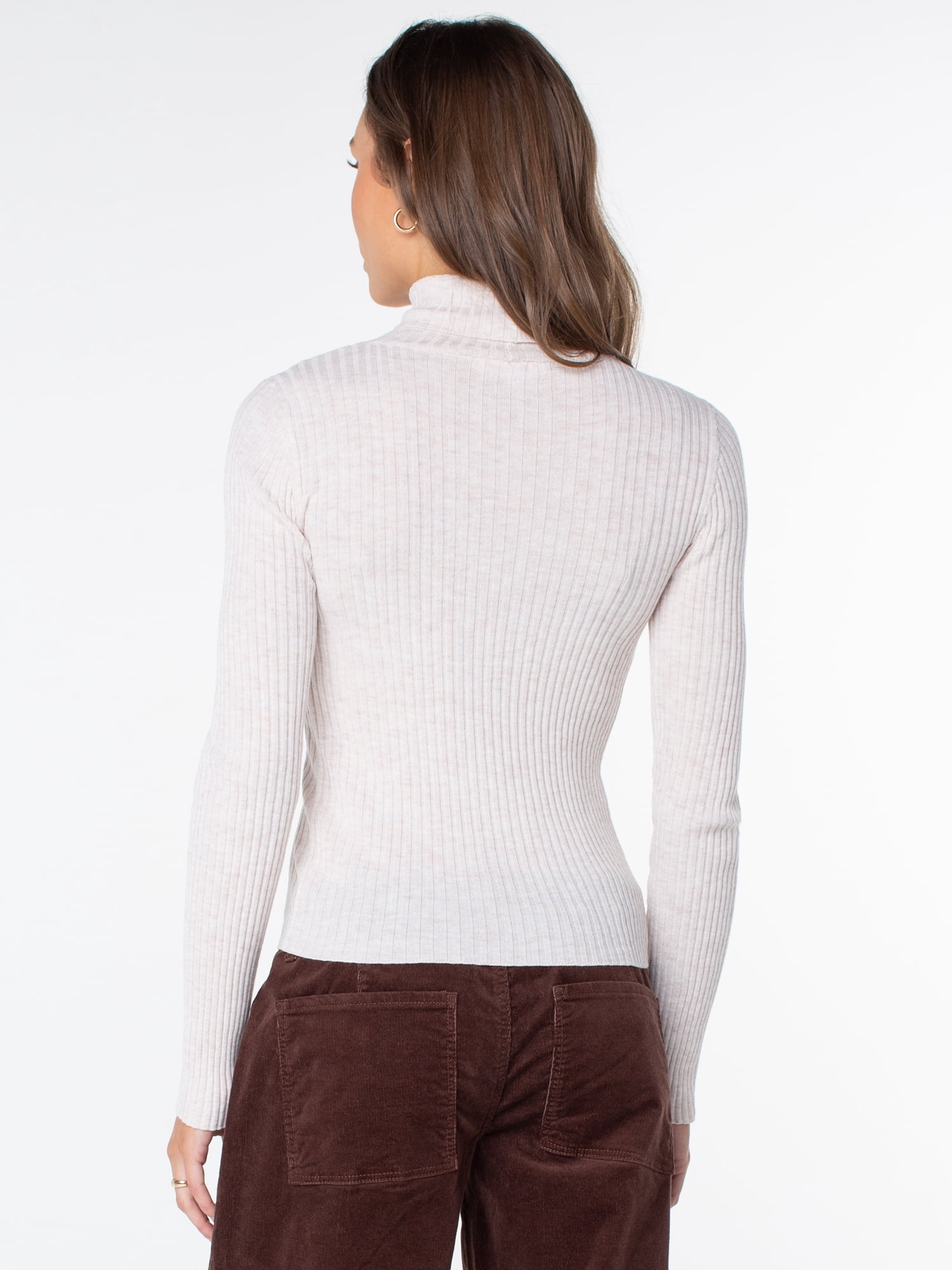 Celebrity Pink Women's and Women's Plus Long Sleeve Turtleneck Sweater Top, Sizes XS-4X