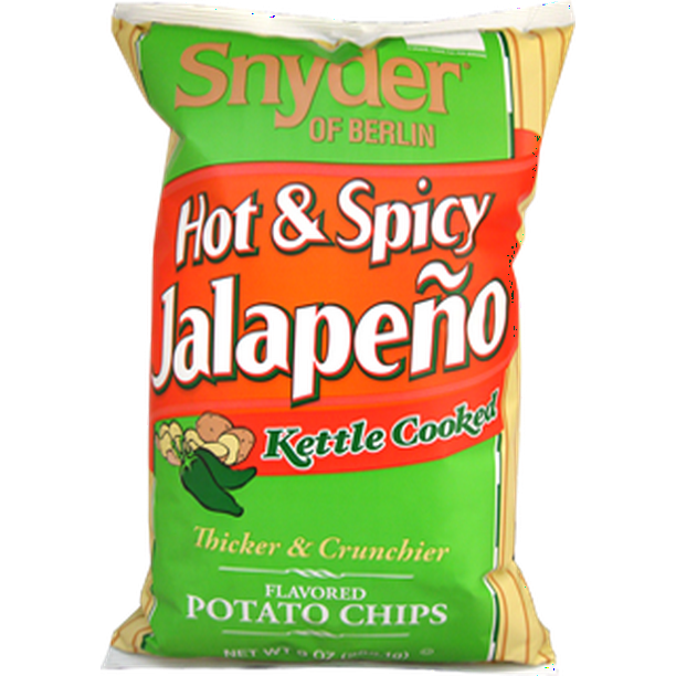 Snyder of Berlin Kettle Cooked Hot & Spicy Jalapeno Potato Chips, 1 Oz