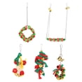 thumbnail image 1 of Parakeet Swing, Funny Bright Practical Christmas Day Decoration Parakeet Toy  For Chewing Toy Swing Stand For Christmas Day Decoration Christmas 5 Pcs Combination, 1 of 8