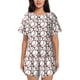 thumbnail image 1 of Balery Cute Baseball Conjunto de Pijama para Mujer con Estampado, Dos Piezas de Manga Corta y Shorts, Ropa de Dormir Suave con Cuello Redondo y Bolsillos-4X-Large, 1 of 6